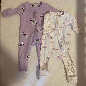 One Pieces Set - Purple and White